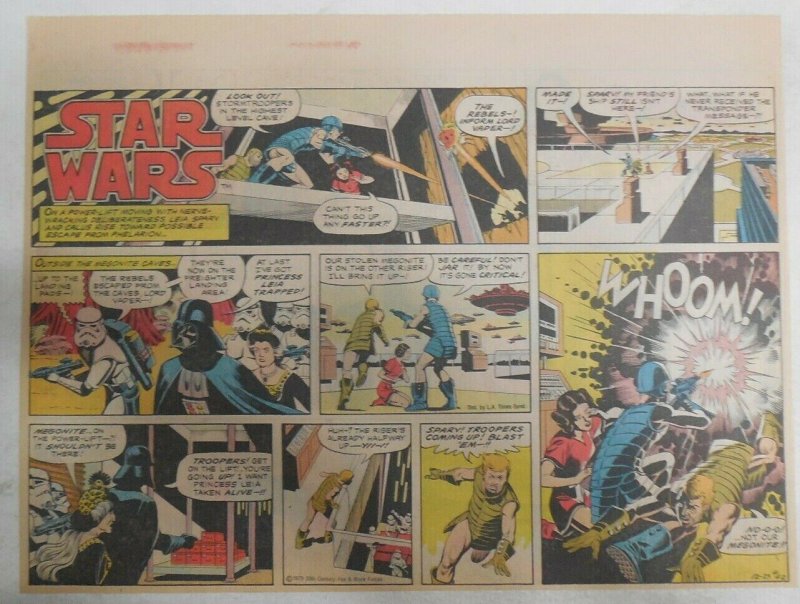 Star Wars Sunday Page #42 by Russ Manning from 12/23/1979 Large Half Page Size!