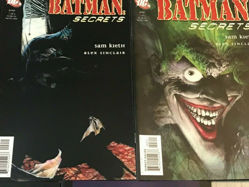BATMAN SECRETS#1-5 VF/NM LOT 2006 SAM KIETH DC COMICS