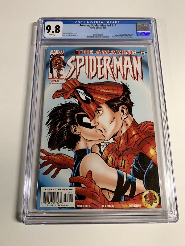 Amazing Spider-man V2 Vol Volume 2 Issue 14 Cgc 9.8 White Pages Marvel