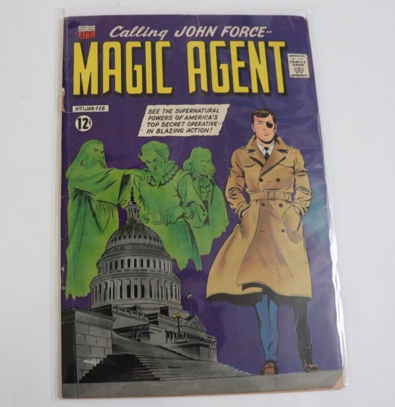 Magic Agent # 1 ACG Silver Age Comic Book U.S. Capitol Building Cover