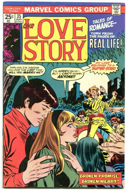 Our Love Story #35 1975- Marvel Bronze Age Romance- FN 