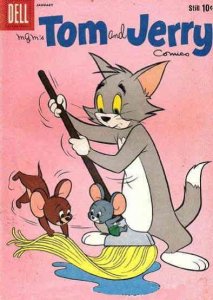 Tom And Jerry Comics #198 VG ; Dell | low grade comic January 1961 MGM mop cover