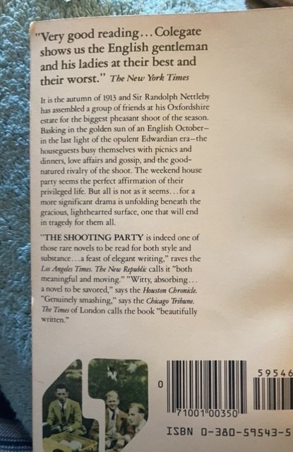 The shooting party, COLEGATE, 1982 paperback