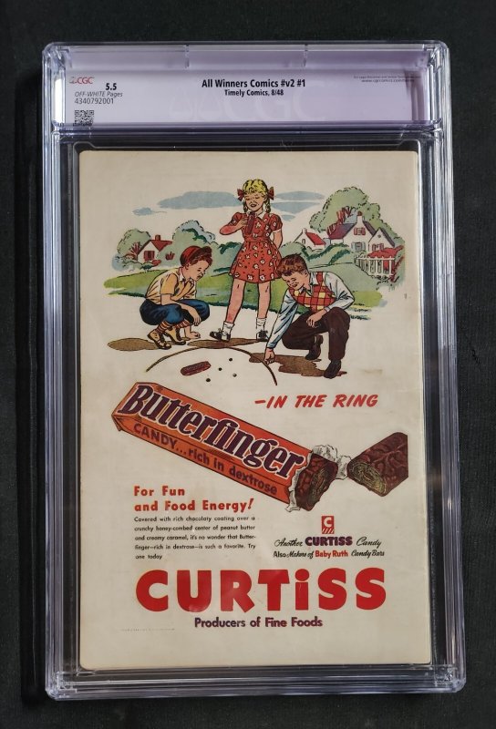 All Winners Comics #V2 #1 - Blonde Phantom/Restored/Cover Married (CGC 5.5) 1948