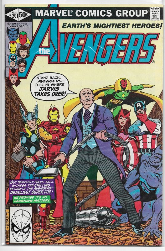 Avengers   vol. 1   #201 FN Michelinie/Perez, Jarvis, Vision, Scarlet Witch