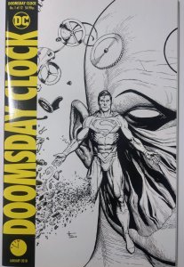 Doomsday Clock #1 (9.4, 2018) Superman Black and White Midnight Release Variant