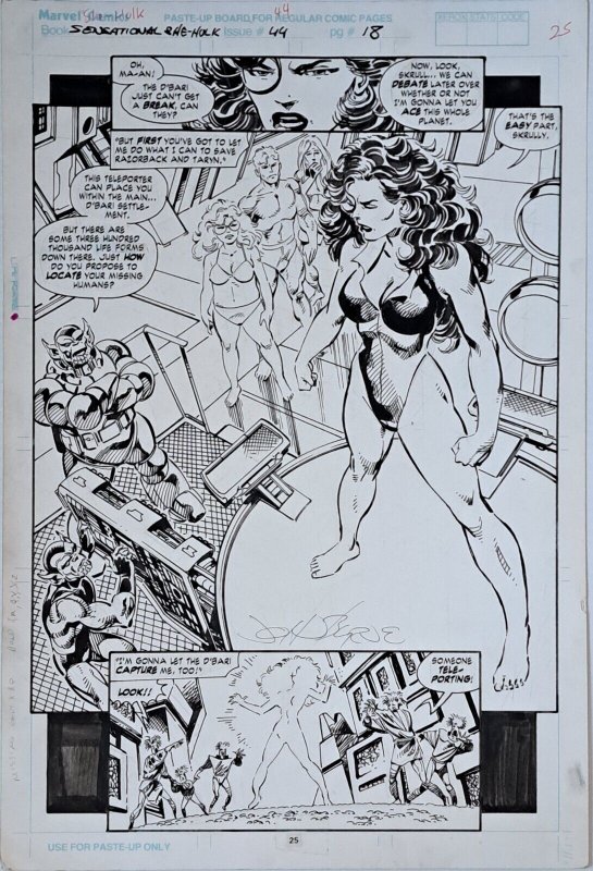 SENSATIONAL SHE-HULK #44 PAGE #18 JOHN BYRNE ORIGINAL COMIC ART