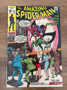 Amazing Spider-Man # 91 VF Marvel Comic Book 18 J283