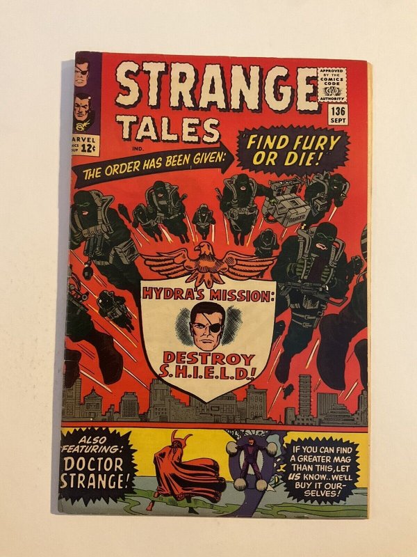 Strange Tales 136 Fine/Very Fine Fn/Vf 7.0 Marvel