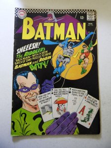 Batman #179 (1966) 2nd SA App of the Riddler! GD+ Condition cf detached