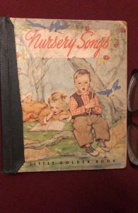 1942 little golden book nursery songs-well loved!! 41p