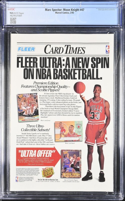 Marc Spector: Moon Knight #47 (2/93) Graded CGC 9.8