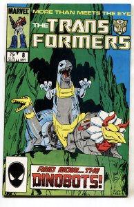 Transformers #8 1985-1st appearance of DINOBOTS-comic book