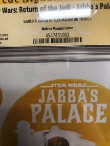 Star Wars : Return Jedi-jabba's Palace # 1 (CGC 9.6) Signed & Sketch Alex Maleev