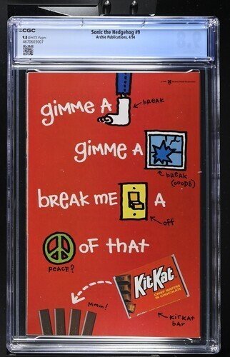 Sonic the Hedgehog #9 1994 Archie Publications CGC 9.8 White Pages 007