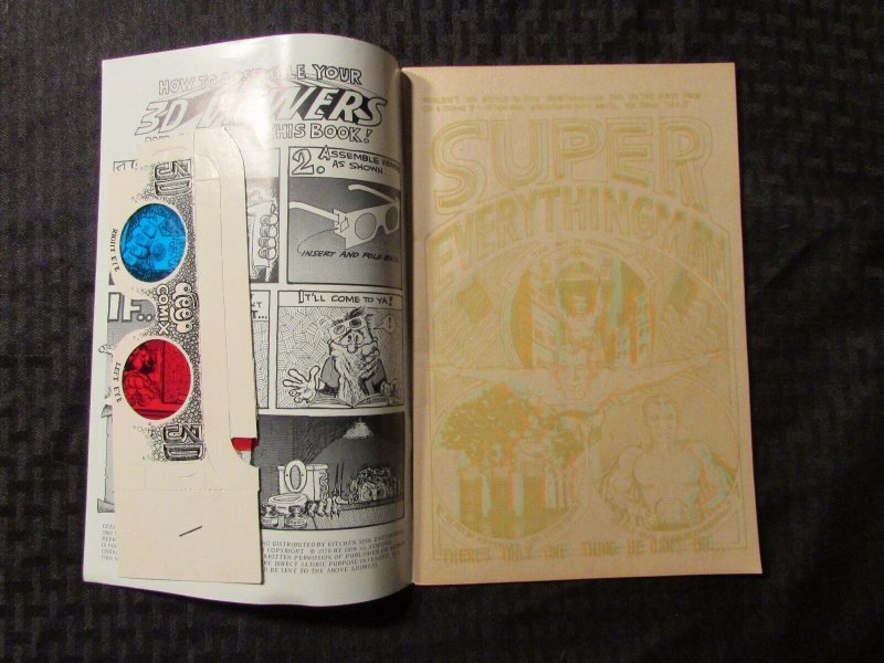 1970 DEEP 3D COMIX #1 FVF w/ Original Glasses Don Glassford 2nd Printing