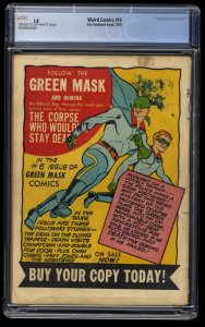 Weird Comics #18 CGC GD- 1.8 Cream To Off White Scarce Fox Comic from 1941!