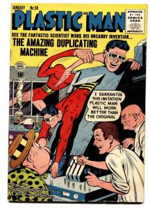 PLASTIC MAN  #58-comic book-Superhero-1955 FN