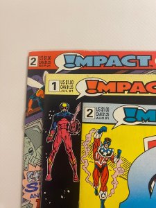 3 Impact Comics The Fly #2 The Comet #1 Legend of the Shield #2 96 KM1