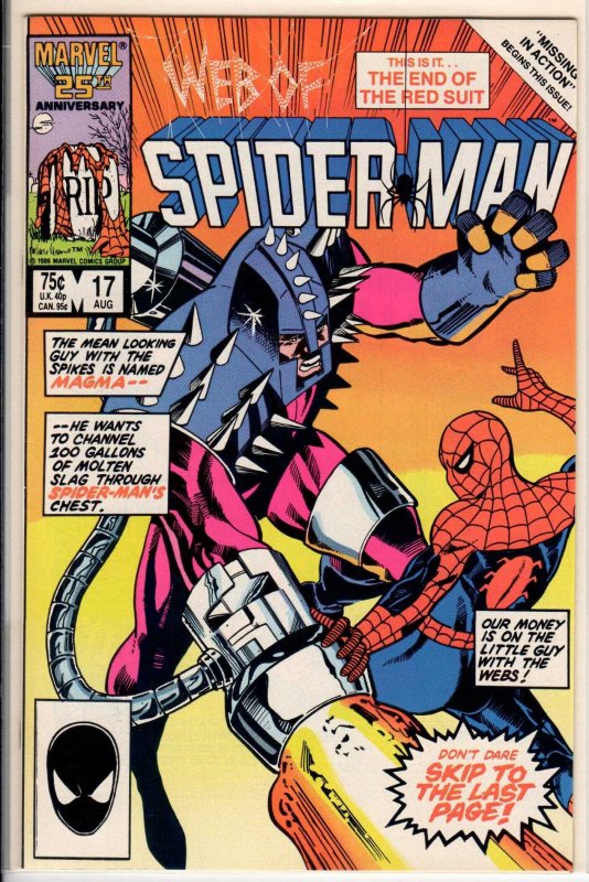 Web of Spider-Man #17 Direct Edition (1986) 9.0 VF/NM