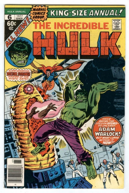 Incredible HULK Annual #6 1977 1st Paragon Her,Kismet,Ayesha  Dr.Strange Warlock