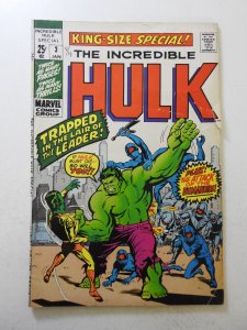 The Incredible Hulk Annual #3 (1971) VG Condition See desc