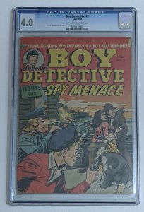 Boy Detective #3 (Feb 1952, Avon) CGC 4.0 Everett Raymond Kinstler art 