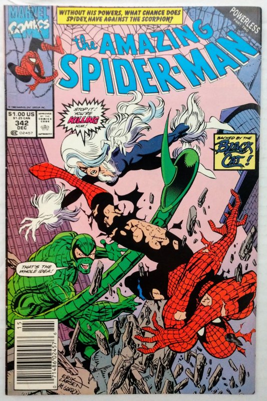 The Amazing Spider-Man #342 NEWSSTAND (FN/VF)(1990)