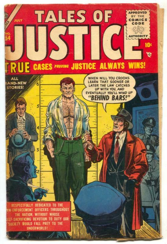 Tales of Justice #54 1955- missing ad pages 