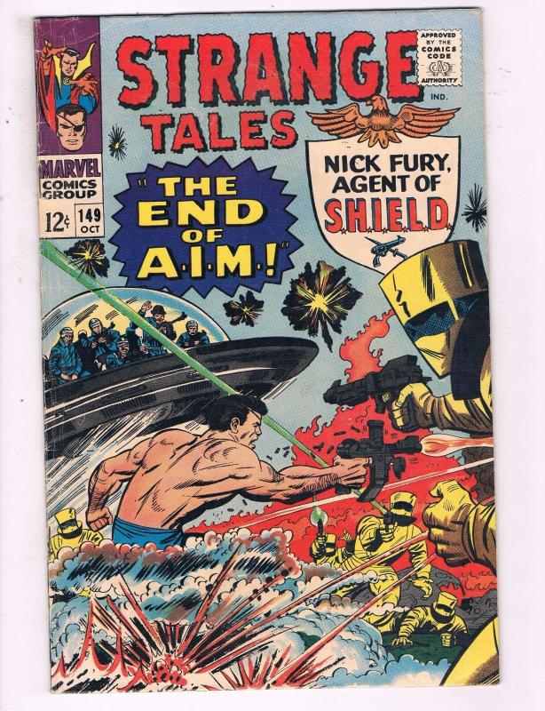 Strange Tales # 149 VG/FN Marvel Comic Book Dr. Strange Nick Fury SHIELD BN1