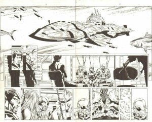 Avengers #14 pg 6 & 7 DPS - Black Widow, Nick Fury, Others art by Tom Grummett