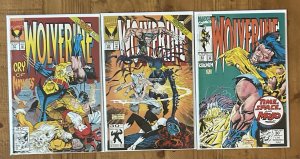 Wolverine #51,52,53 NM Set Crunch Conundrum Andy Kubert X-Men 1991