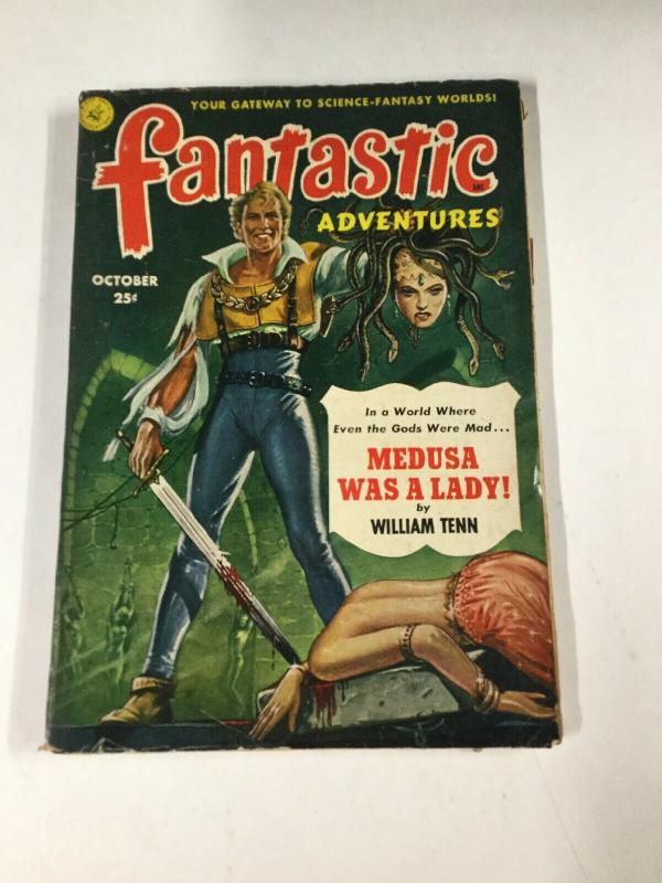 Fantastic Adventures October 1951 Vintage Pulp Magazine Fine ~ Medusa