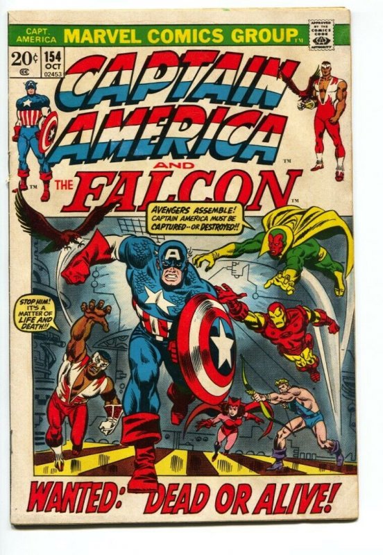 CAPTAIN AMERICA #154 1972-1st Jack Monroe comic book vg