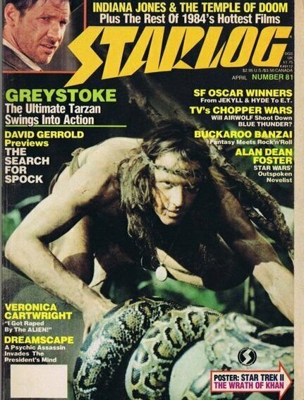 ORIGINAL Vintage April 1984 Starlog Magazine #81 Greystroke Tarzan Spock Banzai