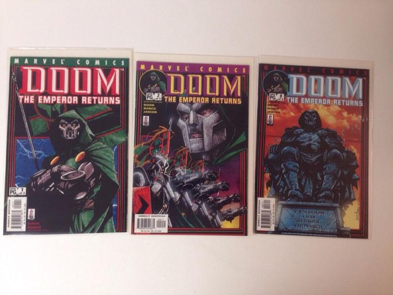 Doom the Emperor Returns 1-3 (Marvel 2002) Full Set Near Mint Lot Complete