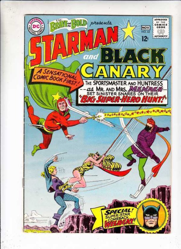 Brave and the Bold, The #62 (Oct-65) 50%! VF/NM ORIGIN Black Canary Starman BOCA