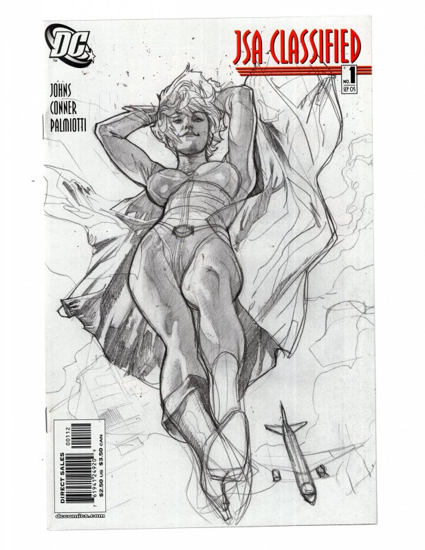 JSA Classified #1 (2005) VF/NM Adam Hughes Sketch Variant / ID#389