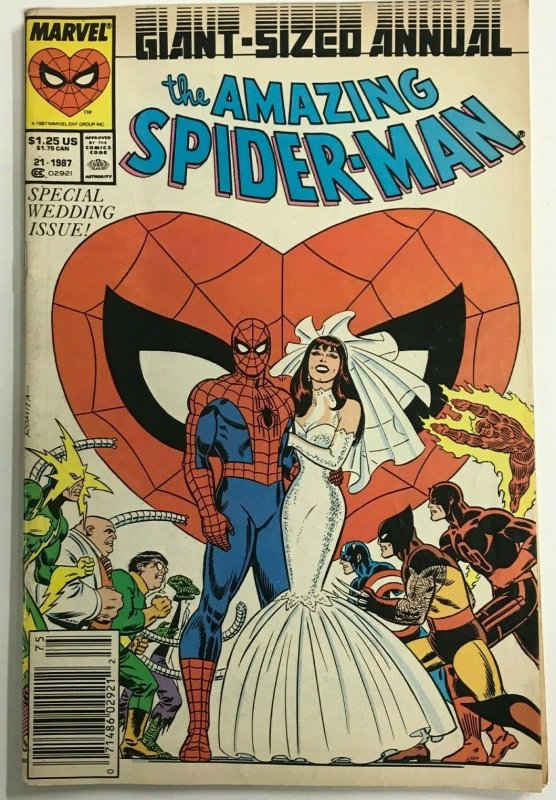 AMAZING SPIDER-MAN ANNUAL#21 VG/F 1987 NEWSTAND EDITION MARVEL COMICS