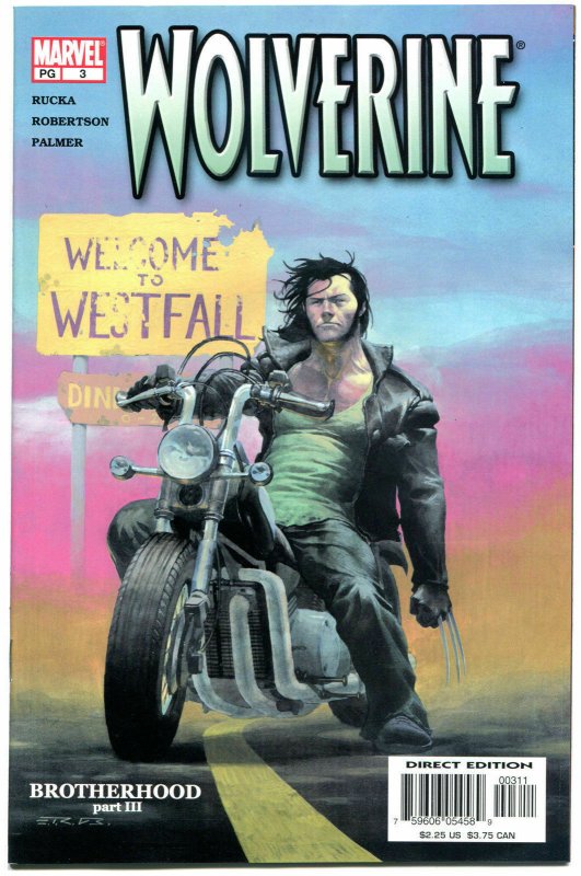 WOLVERINE #3, NM+, X-men, Darick Robertson, Rucka, 2003, more in store