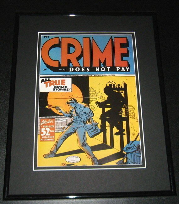 Crime Does Not Pay #42 Framed Cover Photo Poster 11x14 Official Repro