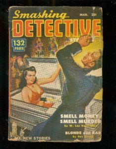 SMASHING DETECTIVE STORIES PULP #1-MAR 1951-DAY KEENE G