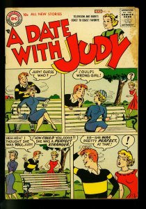 Date with Judy #56 1957- Headlights good girl art- DC Humor- VG-