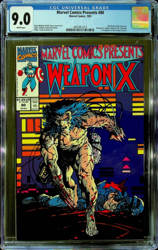 Marvel Comics Presents #80 (1991) - CGC 9.0 - Cert#4007951013