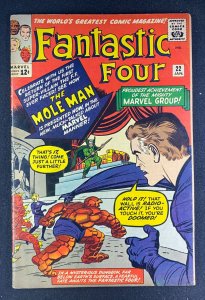 Fantastic Four (1961) #22 FN+ (6.5) 2nd App Mole Man Jack Kirby Cover/Art