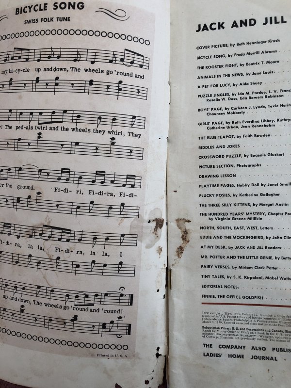 Jack and Jill magazine, May 1955 reader