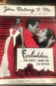 You belong to me sheet music, 1952 film forbidden
