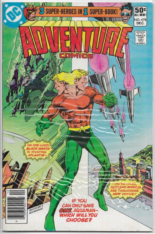 Adventure Comics   vol. 1   #478 VG/FN Aquaman, Plastic Man, Starman