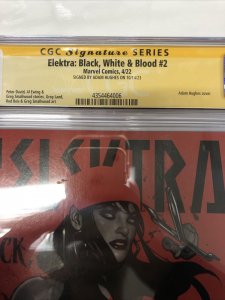 Elektra:Black, White & Blood (2022) #2 (CGC 9.8 SS) Adam Hughes • Marvel Comics