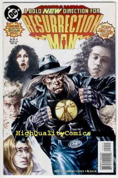 RESURRECTION MAN #19, NM+, Cape Fear, Death new powers, more in store